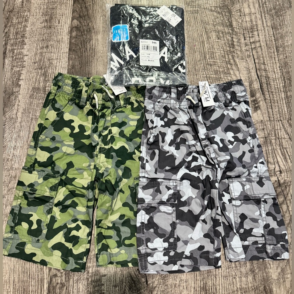 Boys size ( 7 ) shorts and top  3 piece bundle